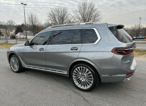 Ceramic coating completed on gray SUV.